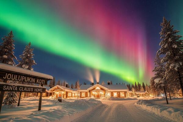 Koe revontulet ja Rovaniemi – vieraile joulupukin kotona Lapissa